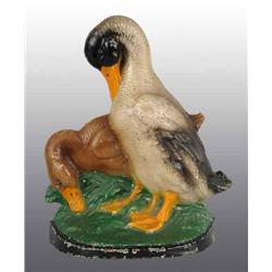 Cast Iron Two Ducks Doorstop.