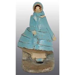 Cast Iron Old Fashioned Lady Doorstop.