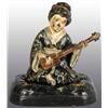 Image 1 : Cast Iron Geisha on Cushion Doorstop.