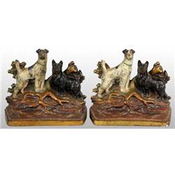 Wirehaired Terrier and Scottie Terrier Bookends.