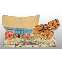 Covered Wagon with Team of Horses Doorstop.