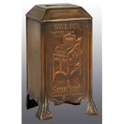 Brass Sunny Suds Record Player Still Bank.