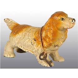Cast Iron Spaniel with Trap Still Bank.