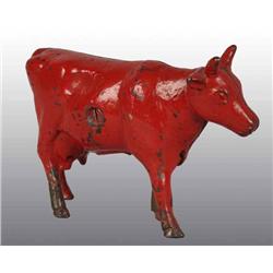 Cast Iron Red Cow Still Bank.