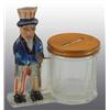 Image 1 : Glass Uncle Sam Candy Container Bank.