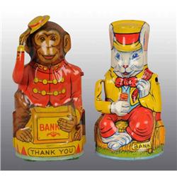 Lot of 2: Tin Chein Mechanical Banks.