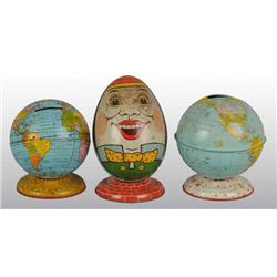 Lot of 3: Tin Chein Banks.