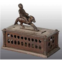 Cast Iron Bucking Mule Mechanical Bank.