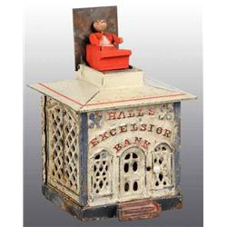 Cast Iron Hall's Excelsior Mechanical Bank.