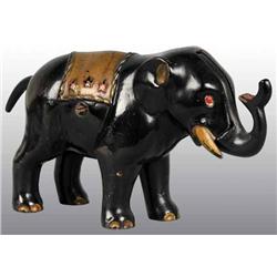 Cast Iron Elephant with 3 Stars Mechanical Bank.