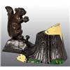 Image 1 : Cast Iron Squirrel & Tree Stump Mechanical Bank.
