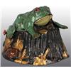 Image 1 : Cast Iron Toad on Stump Mechanical Bank.