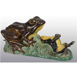 Cast Iron 2 Frogs Mechanical Bank.