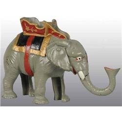 Cast Iron Elephant Pull Tail Mechanical Bank.