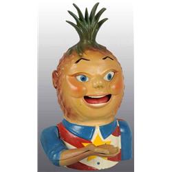 Cast Iron Pineapple Mechanical Bank.