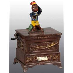 Cast Iron Organ Monkey Mechanical Bank.