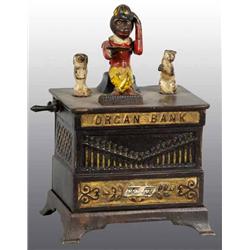 Cast Iron Organ Dog & Cat Mechanical Bank.