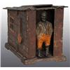 Image 1 : Cast Iron Cabin Bank Mechanical Bank.