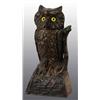 Image 1 : Cast Iron Owl Turns Head Mechanical Bank.