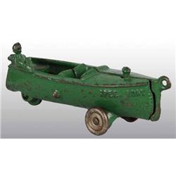 Cast Iron Speed Boat Toy.