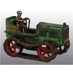 Cast Iron Caterpillar Tractor Toy.