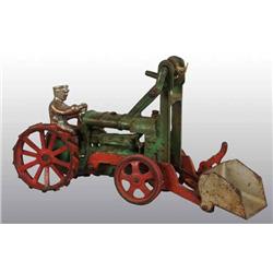 Cast Iron Hubley Tractor Front-End Loader Toy.