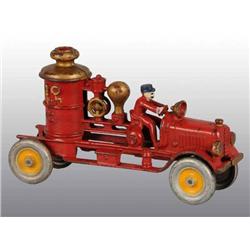 Cast Iron Hubley Fire Pumper Toy.