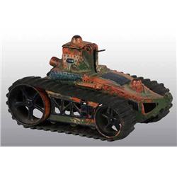 Cast Iron Arcade Camouflage Tank Toy.