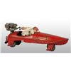 Image 1 : Cast Iron Hubley Static Speedboat Toy.