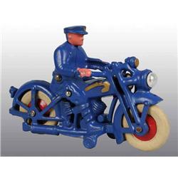 Cast Iron Police Cycle Toy.