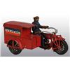 Image 2 : Cast Iron Hubley US Air Mail Motorcycle Toy.