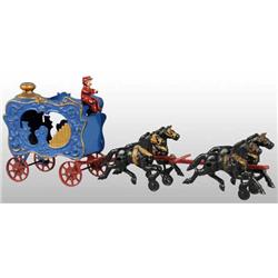 Cast Iron 4-Horse Royal Circus Calliope Wagon.