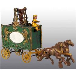 Cast Iron 2-Horse Royal Circus Monkey Trapeze Van