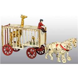 Cast Iron 2-Horse Royal Circus Giraffe Cage Wagon