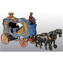 Cast Iron 2-Horse Royal Circus Calliope Wagon Toy
