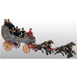 Cast Iron 4-Horse Royal Circus Band Wagon Toy.