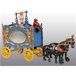 Cast Iron 2-Horse RoyalCircus Clown Trapeze Wagon