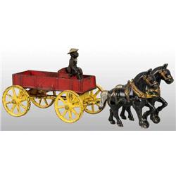 Cast Iron Kenton Farm Wagon Toy.