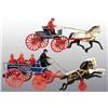 Image 1 : Lot of 2: Cast Iron Fire Wagon Toys.
