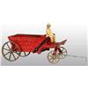 Image 1 : Cast Iron Red Contractors Dump Wagon w/ Figure