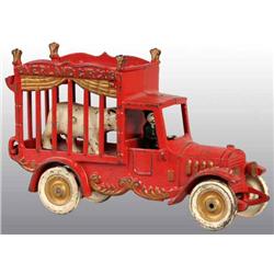 Cast Iron Kenton Automotive Circus Cage Wagon Toy