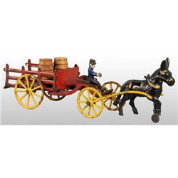 Cast Iron & Tin Wilkins Stake Bed Truck Toy.