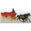 Image 1 : Cast Iron Dent 2-Horse Transfer Wagon Toy.