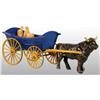 Image 1 : Cast Iron & Tin Hubley Ox-Drawn Farm Wagon Toy.