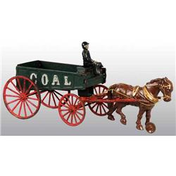 Cast Iron & Tin Hubley Coal Wagon Toy.