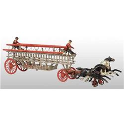 Cast Iron Harris Ladder Wagon Toy with Dent Front
