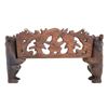 Image 10 : Black Forest Style Walnut Bear Bench Mid-1900's