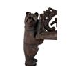 Image 4 : Black Forest Style Walnut Bear Bench Mid-1900's