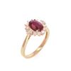 Image 8 : Unheated Ruby Diamond & 18k Yellow Gold Ring