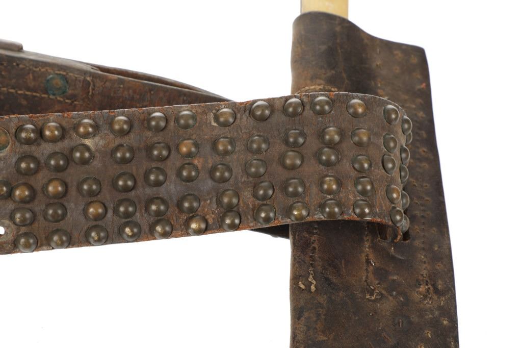 Blackfoot Tacked Sheath Belt W Knife 19th C 